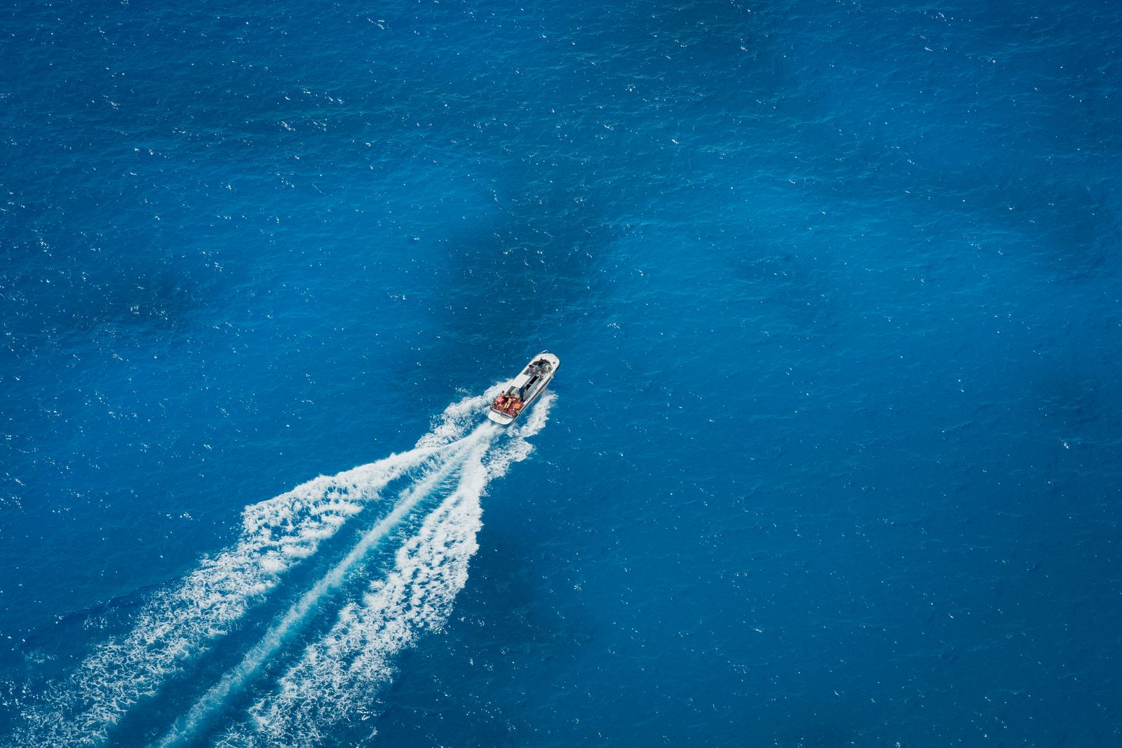 Open sea and sky on the crossing between Bali and the islands